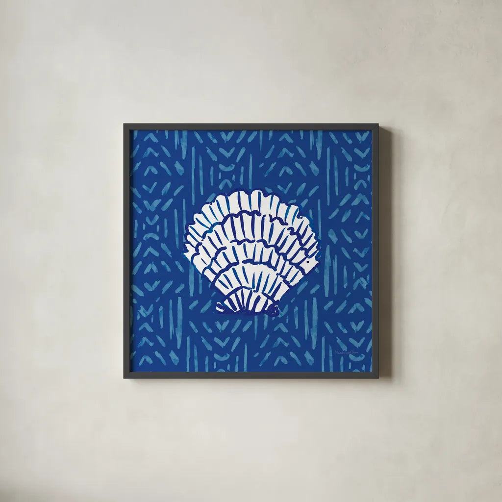 Salty Waves VIII by Mercedes Lopez Charro. Shown in a sleek black glass frame for a contemporary gallery look. Available as an archival giclee rolled canvas, fine art paper, or poster print. SKU 78679a.