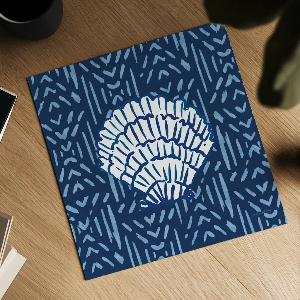 Salty Waves VIII Dark by Mercedes Lopez Charro. Shown as a detailed flat fine art print, highlighting archival giclee quality. Available as an archival giclee rolled canvas, fine art paper, or poster print. SKU 88626a.