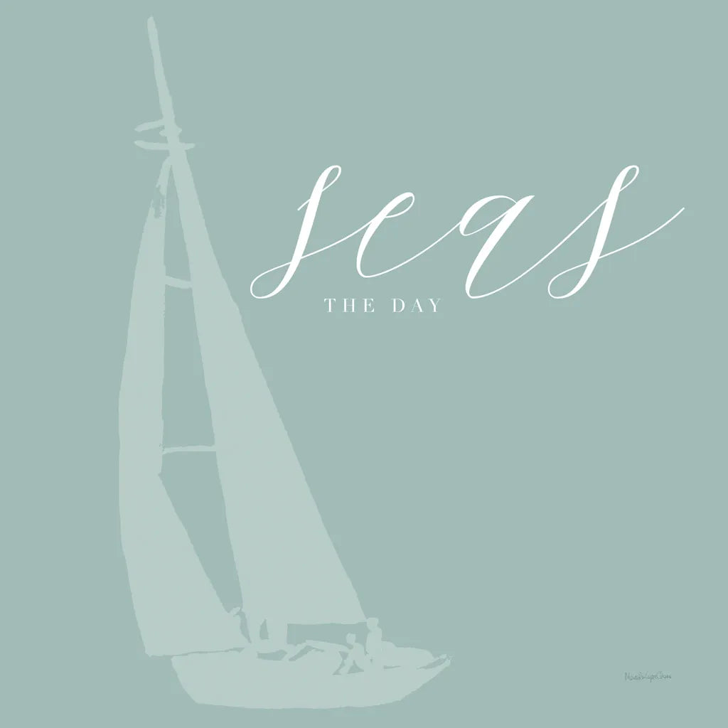 Seas the Day by Mercedes Lopez Charro. SKU 68301a. Archival Giclee Fine art print for wall decor.