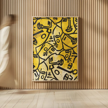 Serving Face by Mercedes Lopez Charro. shown as over sized large wall art. Available as an archival giclee rolled canvas, fine art paper, or poster print. SKU 87980h.