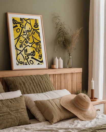 Serving Face by Mercedes Lopez Charro. shown as a paper print in a natural frame. Available as a archival giclee rolled canvas, fine art paper, or poster print. SKU 87980h.