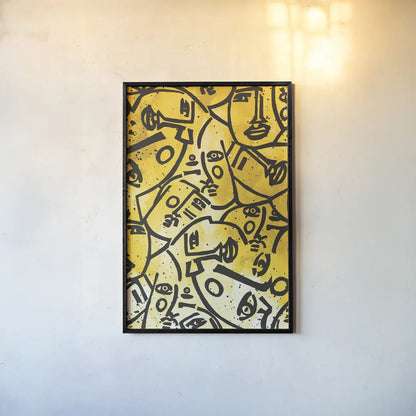 Serving Face by Mercedes Lopez Charro. shown as a paper print in a black flame. Available as a archival giclee rolled canvas, fine art paper, or poster print. SKU 87980h.