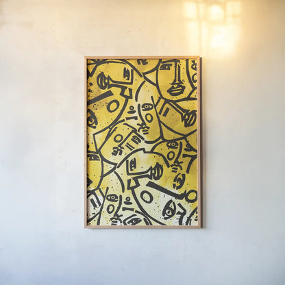 Serving Face by Mercedes Lopez Charro. shown as a paper print in a natural frame. Available as a archival giclee rolled canvas, fine art paper, or poster print. SKU 87980h.