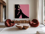She is Everything I by Mercedes Lopez Charro. Shown as extra-large giant wall art in a modern living room. Available as an archival giclee rolled canvas, fine art paper, or poster print. SKU 71322a.