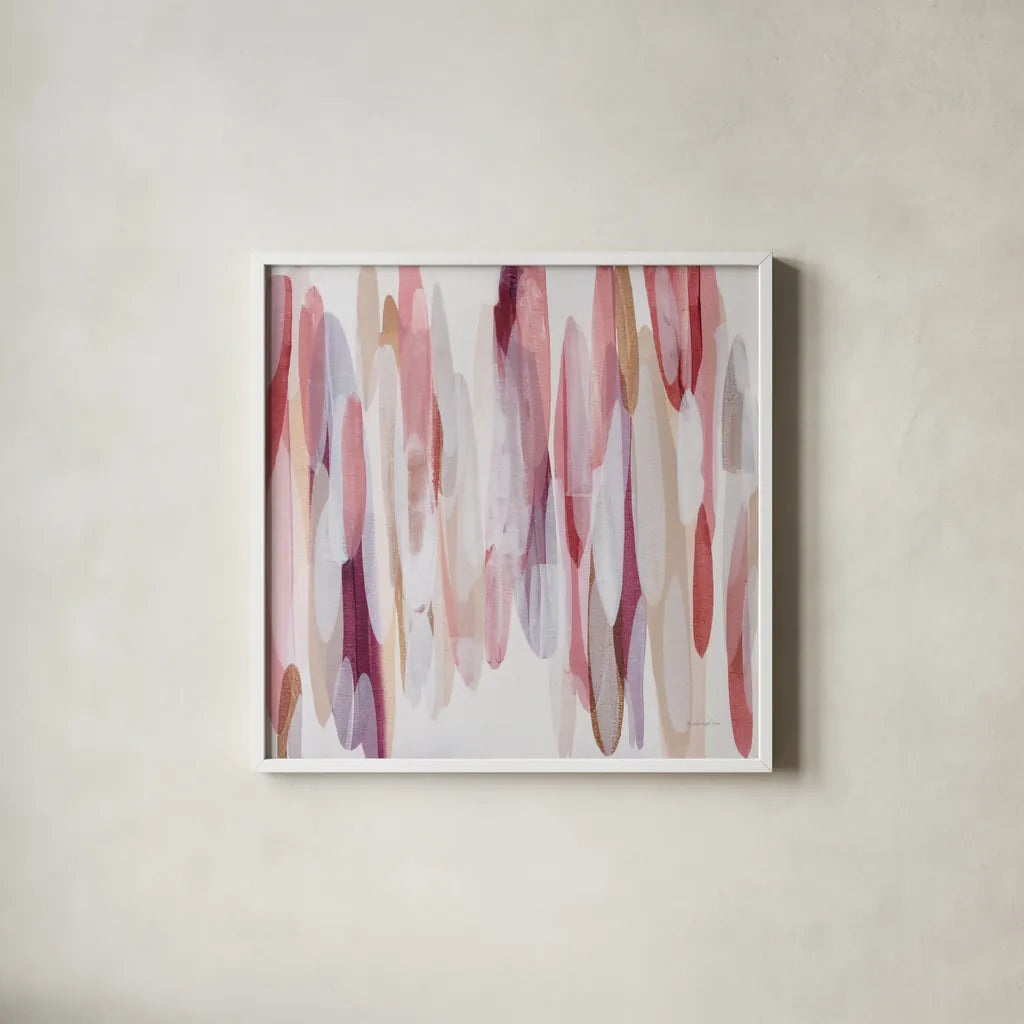 Shortcake I by Mercedes Lopez Charro. Shown in a crisp white glass frame for a clean and minimalist style. Available as an archival giclee rolled canvas, fine art paper, or poster print. SKU 101411a.