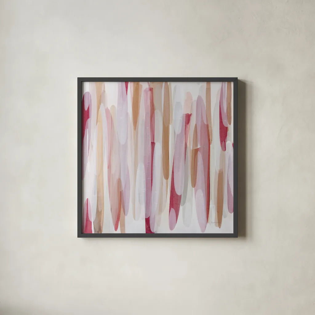 Shortcake II by Mercedes Lopez Charro. Shown in a sleek black glass frame for a contemporary gallery look. Available as an archival giclee rolled canvas, fine art paper, or poster print. SKU 101412a.