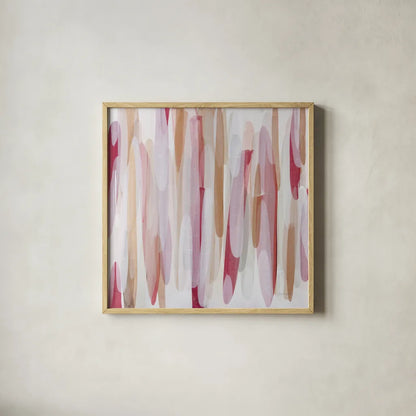 Shortcake II by Mercedes Lopez Charro. Shown in a natural wood glass frame for a timeless modern aesthetic. Available as an archival giclee rolled canvas, fine art paper, or poster print. SKU 101412a.
