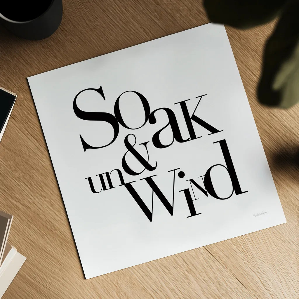 Soak and Unwind by Mercedes Lopez Charro. Shown as a detailed flat fine art print, highlighting archival giclee quality. Available as an archival giclee rolled canvas, fine art paper, or poster print. SKU 75812a.