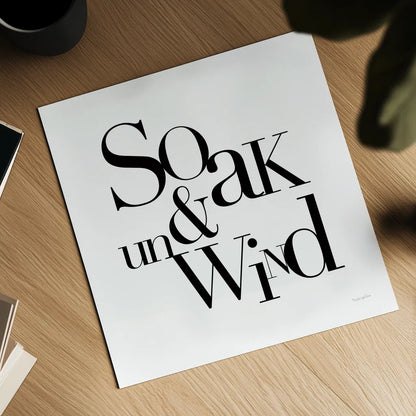 Soak and Unwind by Mercedes Lopez Charro. Shown as a detailed flat fine art print, highlighting archival giclee quality. Available as an archival giclee rolled canvas, fine art paper, or poster print. SKU 75812a.