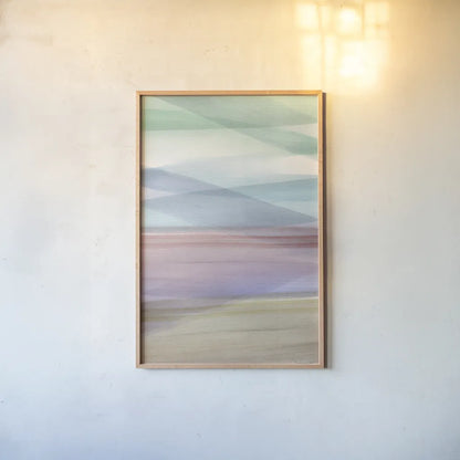 Soft Summer I by Mercedes Lopez Charro. shown as a paper print in a natural frame. Available as a archival giclee rolled canvas, fine art paper, or poster print. SKU 66362h.