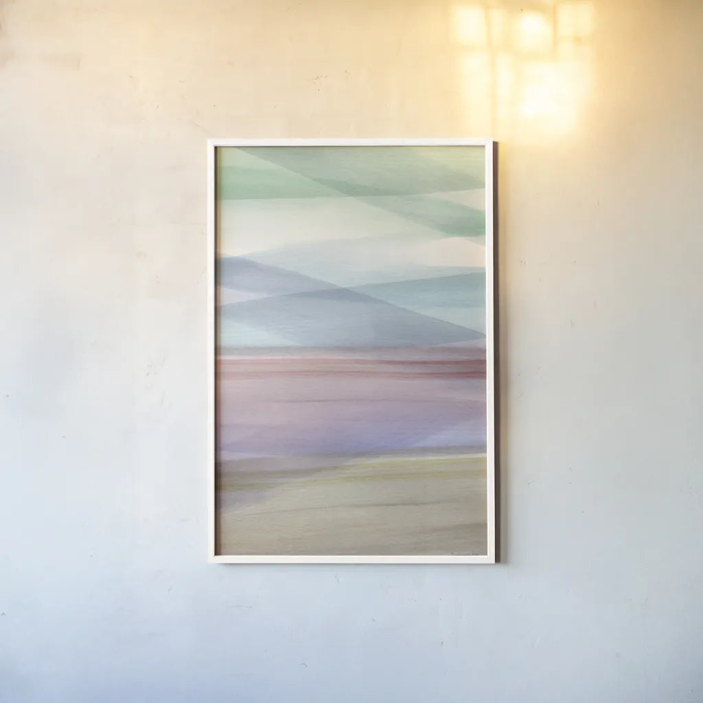 Soft Summer I by Mercedes Lopez Charro. shown as a paper print in a white frame. Available as a archival giclee rolled canvas, fine art paper, or poster print. SKU 66362h.