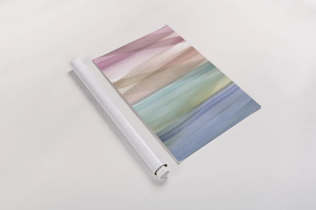 Soft Summer I Warm by Mercedes Lopez Charro. shown as a rolled paper print. Available as archival giclee rolled canvas, fine art paper, or poster print. SKU 66368h.