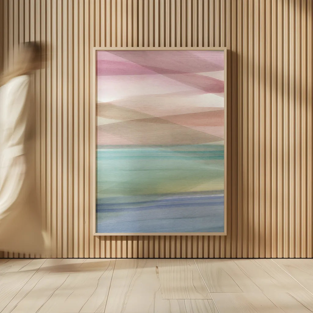 Soft Summer I Warm by Mercedes Lopez Charro. shown as over sized large wall art. Available as an archival giclee rolled canvas, fine art paper, or poster print. SKU 66368h.