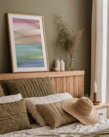 Soft Summer I Warm by Mercedes Lopez Charro. shown as a paper print in a natural frame. Available as a archival giclee rolled canvas, fine art paper, or poster print. SKU 66368h.