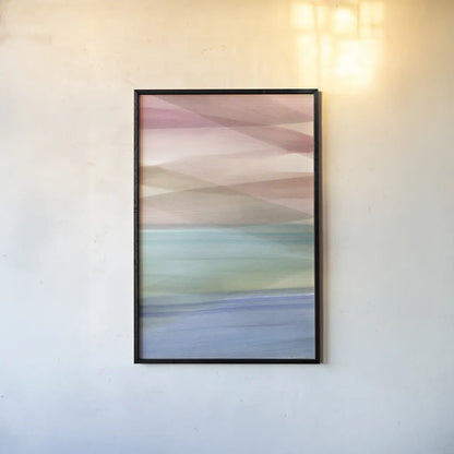 Soft Summer I Warm by Mercedes Lopez Charro. shown as a paper print in a black flame. Available as a archival giclee rolled canvas, fine art paper, or poster print. SKU 66368h.