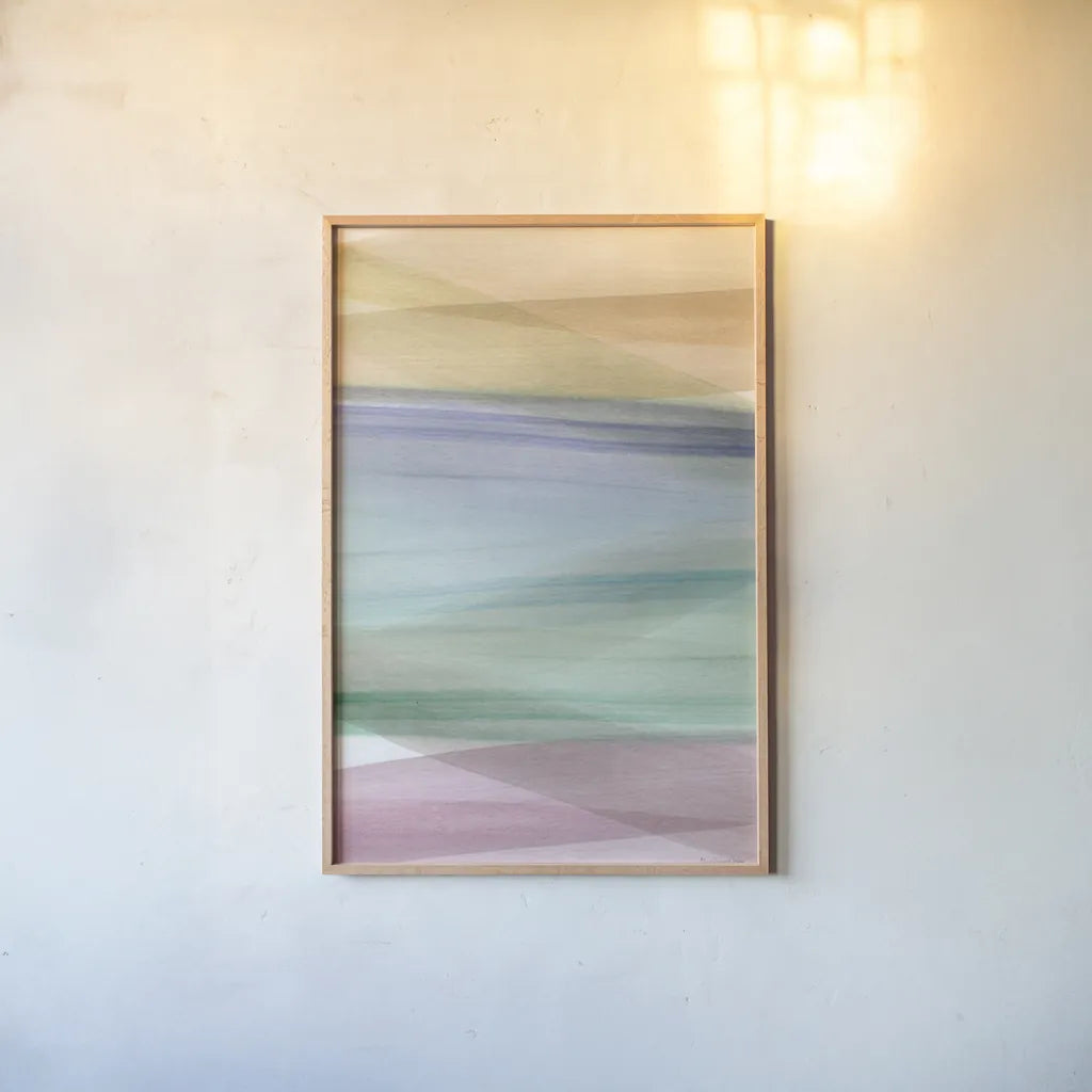 Soft Summer II by Mercedes Lopez Charro. shown as a paper print in a natural frame. Available as a archival giclee rolled canvas, fine art paper, or poster print. SKU 66363h.