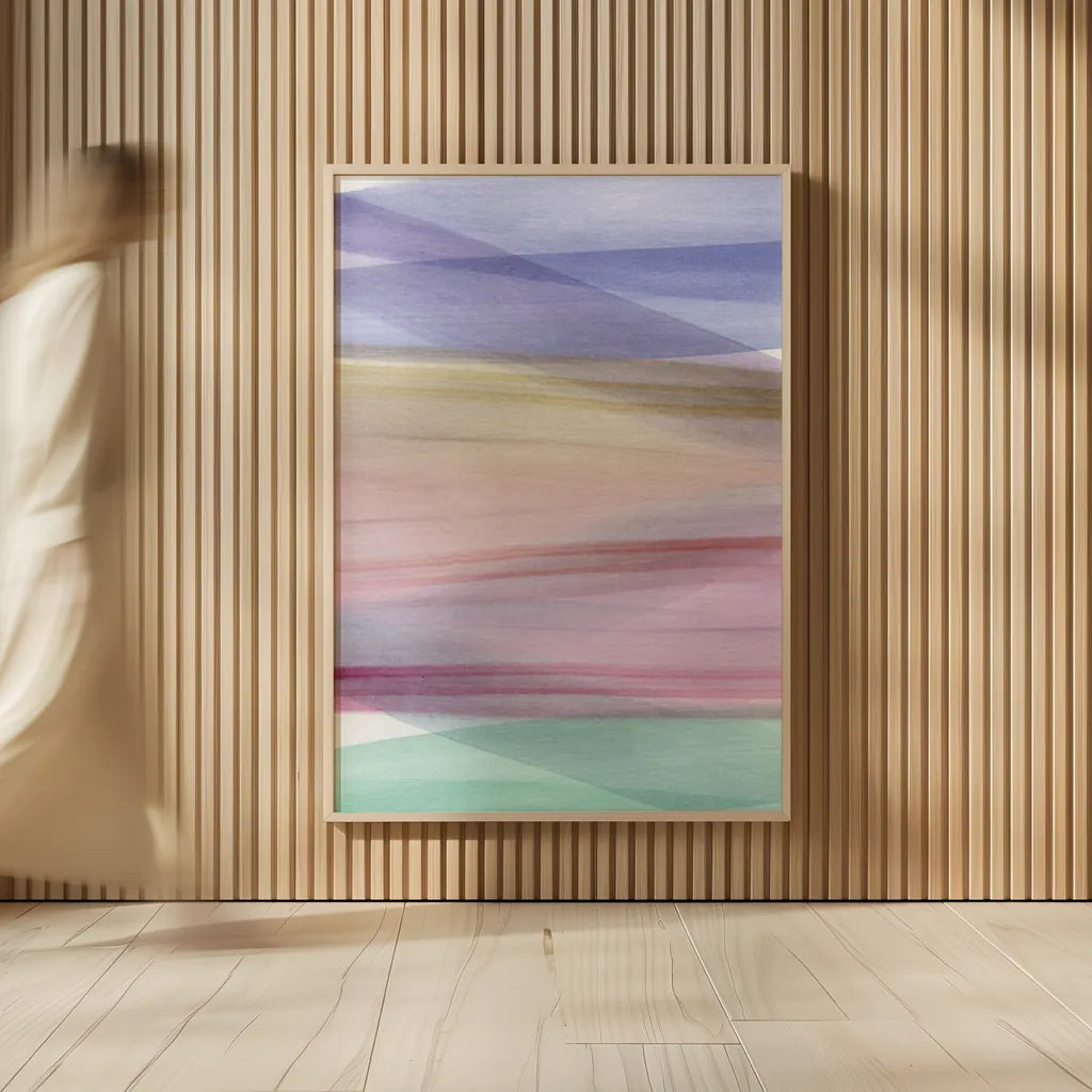 Soft Summer II Warm by Mercedes Lopez Charro. shown as over sized large wall art. Available as an archival giclee rolled canvas, fine art paper, or poster print. SKU 66369h.