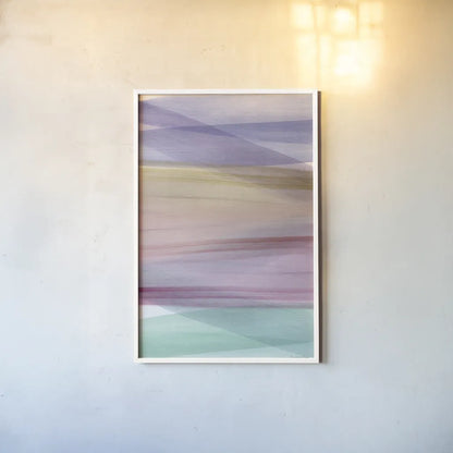Soft Summer II Warm by Mercedes Lopez Charro. shown as a paper print in a white frame. Available as a archival giclee rolled canvas, fine art paper, or poster print. SKU 66369h.