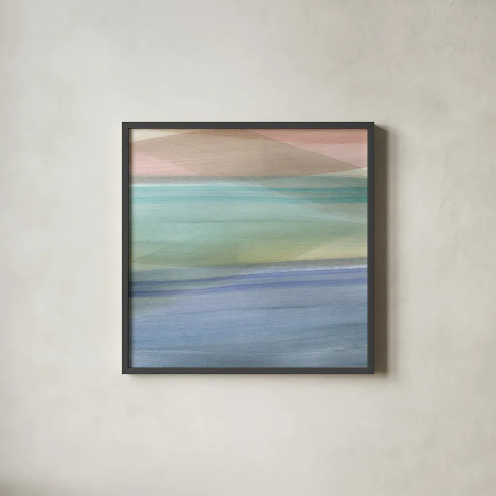 Soft Summer III by Mercedes Lopez Charro. Shown in a sleek black glass frame for a contemporary gallery look. Available as an archival giclee rolled canvas, fine art paper, or poster print. SKU 66364a.