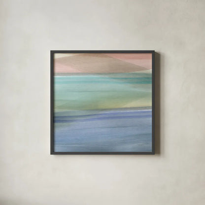 Soft Summer III by Mercedes Lopez Charro. Shown in a sleek black glass frame for a contemporary gallery look. Available as an archival giclee rolled canvas, fine art paper, or poster print. SKU 66364a.