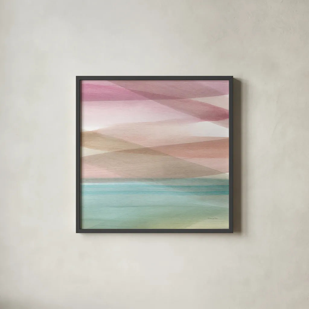 Soft Summer V by Mercedes Lopez Charro. Shown in a sleek black glass frame for a contemporary gallery look. Available as an archival giclee rolled canvas, fine art paper, or poster print. SKU 66366a.
