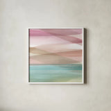 Soft Summer V by Mercedes Lopez Charro. Shown in a crisp white glass frame for a clean and minimalist style. Available as an archival giclee rolled canvas, fine art paper, or poster print. SKU 66366a.