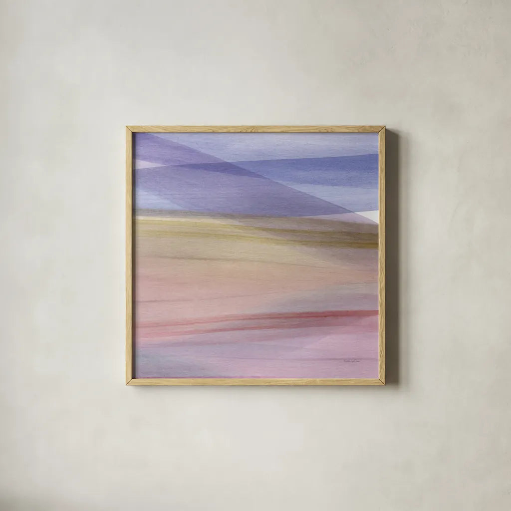 Soft Summer VI by Mercedes Lopez Charro. Shown in a natural wood glass frame for a timeless modern aesthetic. Available as an archival giclee rolled canvas, fine art paper, or poster print. SKU 66367a.