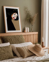 Soul by Mercedes Lopez Charro. shown as a paper print in a natural frame. Available as a archival giclee rolled canvas, fine art paper, or poster print. SKU 70520h.