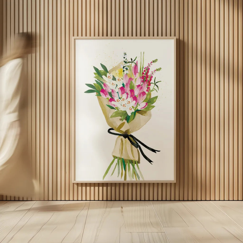 Spring Bouquet by Mercedes Lopez Charro. shown as over sized large wall art. Available as an archival giclee rolled canvas, fine art paper, or poster print. SKU 72146h.