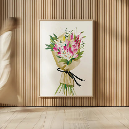 Spring Bouquet by Mercedes Lopez Charro. shown as over sized large wall art. Available as an archival giclee rolled canvas, fine art paper, or poster print. SKU 72146h.