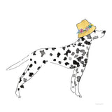 Spring Dalmatian by Mercedes Lopez Charro. SKU 97149a. Archival Giclee Fine art print for wall decor.