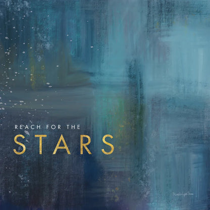 Stars Gold by Mercedes Lopez Charro. SKU 74524a. Archival Giclee Fine art print for wall decor.