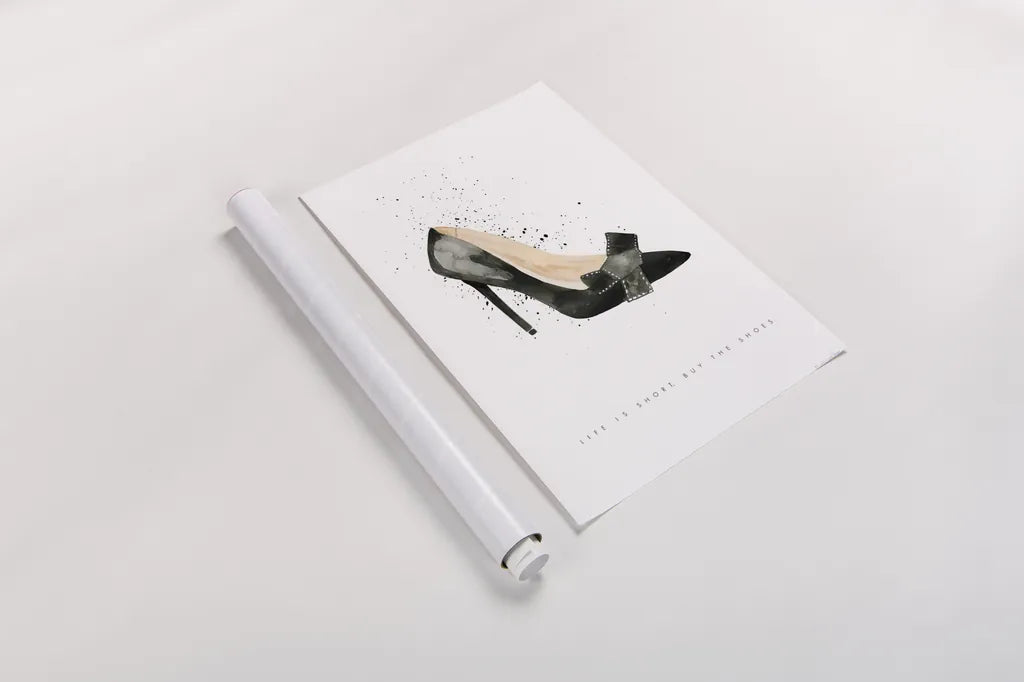 Stiletto Style III by Mercedes Lopez Charro. shown as a rolled paper print. Available as archival giclee rolled canvas, fine art paper, or poster print. SKU 67959h.