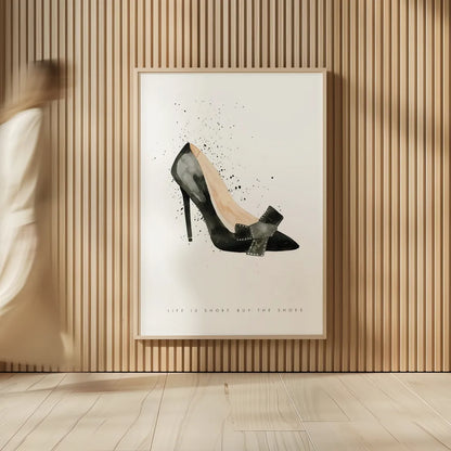 Stiletto Style III by Mercedes Lopez Charro. shown as over sized large wall art. Available as an archival giclee rolled canvas, fine art paper, or poster print. SKU 67959h.