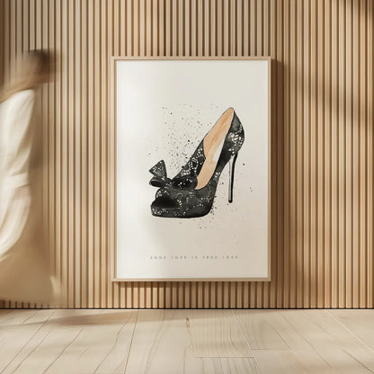 Stiletto Style IV by Mercedes Lopez Charro. shown as over sized large wall art. Available as an archival giclee rolled canvas, fine art paper, or poster print. SKU 67960h.