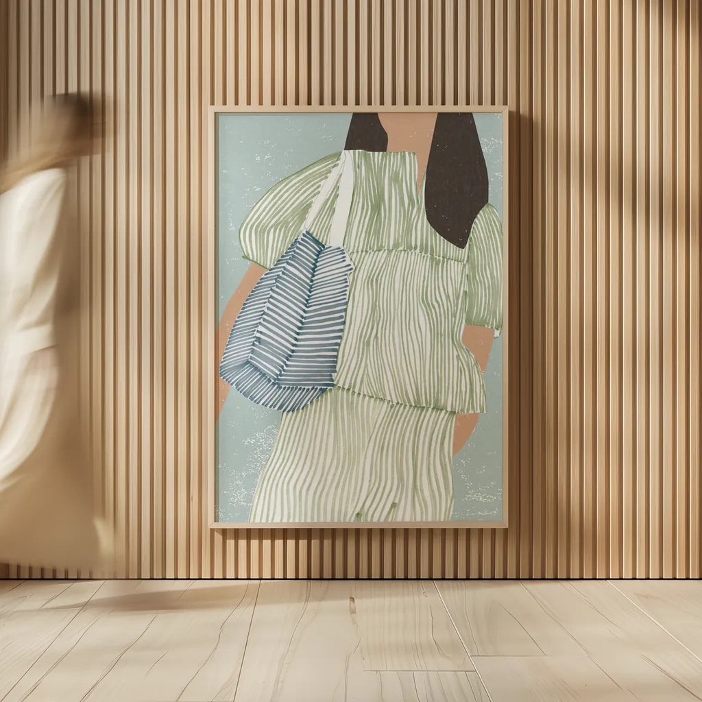 Striped II by Mercedes Lopez Charro. shown as over sized large wall art. Available as an archival giclee rolled canvas, fine art paper, or poster print. SKU 85785h.