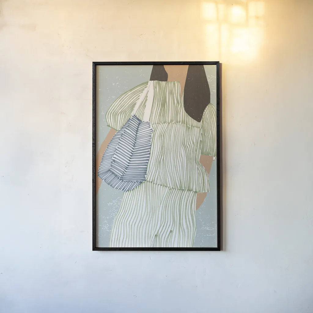 Striped II by Mercedes Lopez Charro. shown as a paper print in a black flame. Available as a archival giclee rolled canvas, fine art paper, or poster print. SKU 85785h.