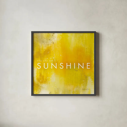 Sunshine by Mercedes Lopez Charro. Shown in a sleek black glass frame for a contemporary gallery look. Available as an archival giclee rolled canvas, fine art paper, or poster print. SKU 67817a.