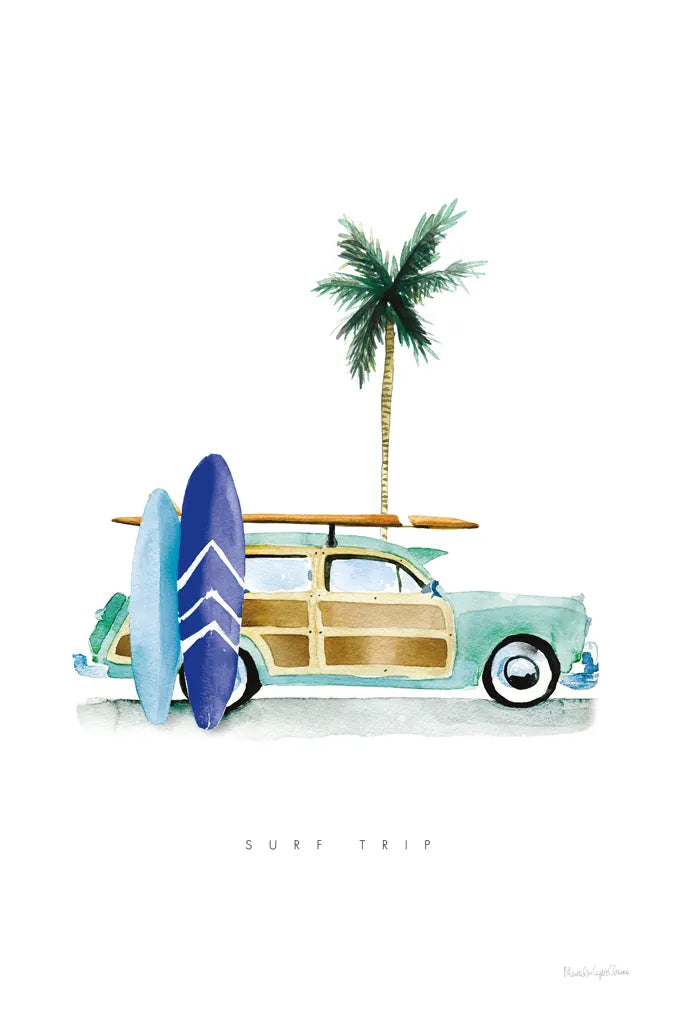 Surf Days I by Mercedes Lopez Charro. SKU 70236h. Archival Giclee Fine art print for wall decor.