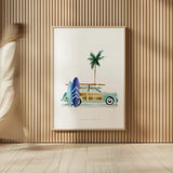 Surf Days I by Mercedes Lopez Charro. shown as over sized large wall art. Available as an archival giclee rolled canvas, fine art paper, or poster print. SKU 70236h.