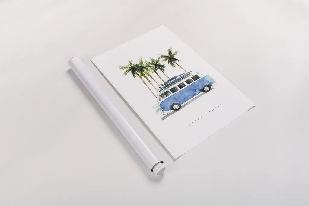 Surf Days II by Mercedes Lopez Charro. shown as a rolled paper print. Available as archival giclee rolled canvas, fine art paper, or poster print. SKU 70237h.