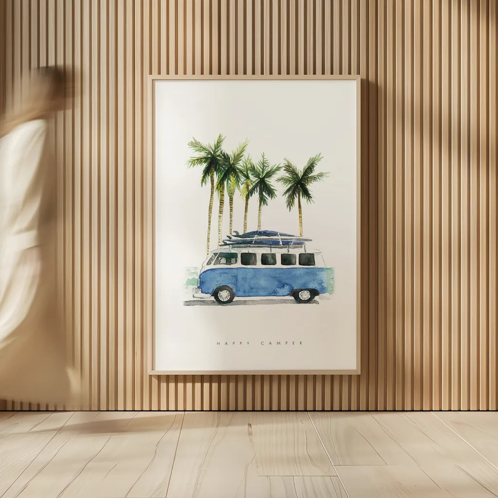 Surf Days II by Mercedes Lopez Charro. shown as over sized large wall art. Available as an archival giclee rolled canvas, fine art paper, or poster print. SKU 70237h.