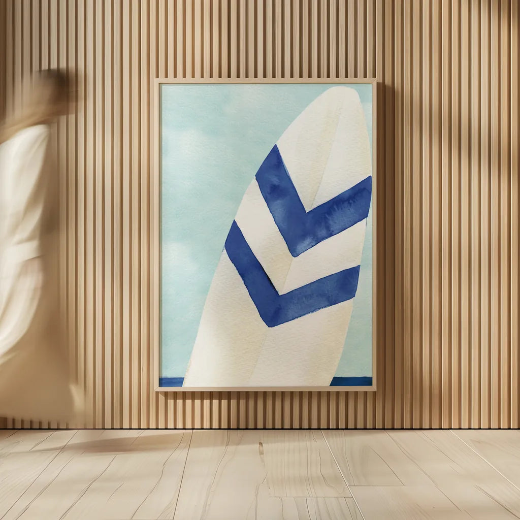 Surf and Sun II by Mercedes Lopez Charro. shown as over sized large wall art. Available as an archival giclee rolled canvas, fine art paper, or poster print. SKU 70155h.