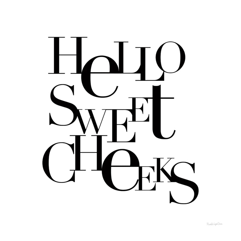 Sweet Cheeks by Mercedes Lopez Charro. SKU 75814a. Archival Giclee Fine art print for wall decor.