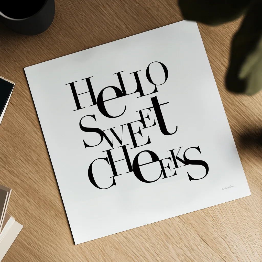 Sweet Cheeks by Mercedes Lopez Charro. Shown as a detailed flat fine art print, highlighting archival giclee quality. Available as an archival giclee rolled canvas, fine art paper, or poster print. SKU 75814a.