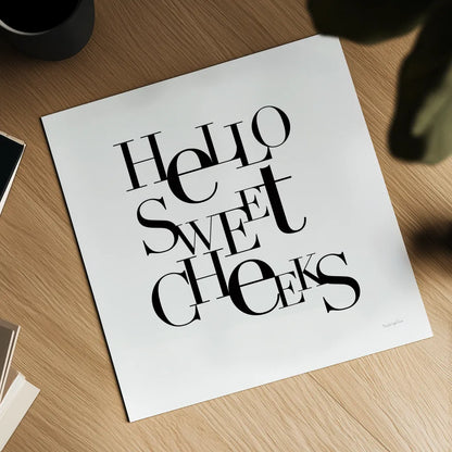 Sweet Cheeks by Mercedes Lopez Charro. Shown as a detailed flat fine art print, highlighting archival giclee quality. Available as an archival giclee rolled canvas, fine art paper, or poster print. SKU 75814a.