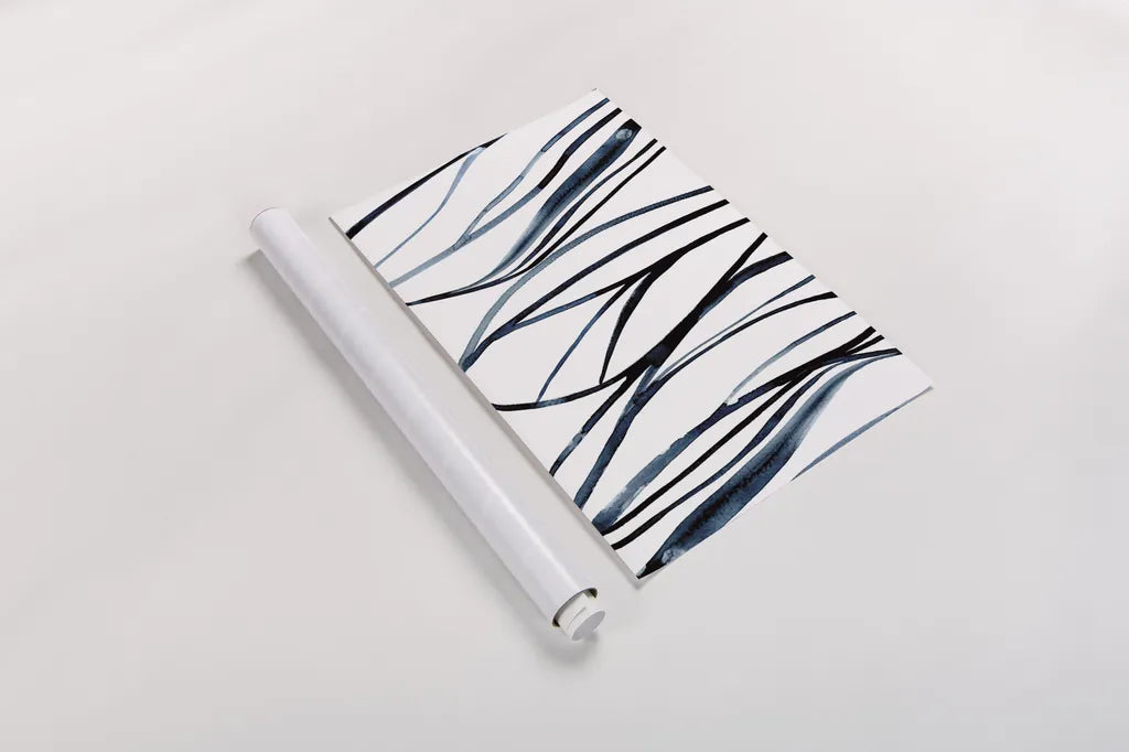 Threads of Blue I by Mercedes Lopez Charro. shown as a rolled paper print. Available as archival giclee rolled canvas, fine art paper, or poster print. SKU 79528h.