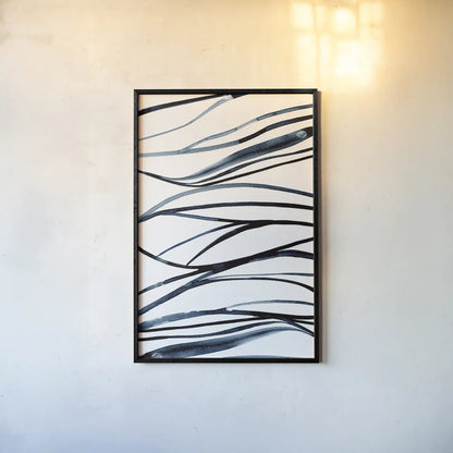 Threads of Blue I by Mercedes Lopez Charro. shown as a paper print in a black flame. Available as a archival giclee rolled canvas, fine art paper, or poster print. SKU 79528h.