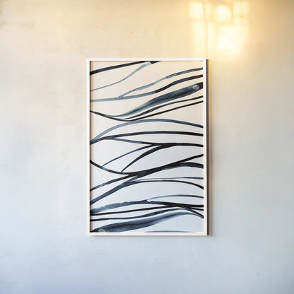 Threads of Blue I by Mercedes Lopez Charro. shown as a paper print in a white frame. Available as a archival giclee rolled canvas, fine art paper, or poster print. SKU 79528h.