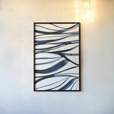 Threads of Blue II by Mercedes Lopez Charro. shown as a paper print in a black flame. Available as a archival giclee rolled canvas, fine art paper, or poster print. SKU 79529h.